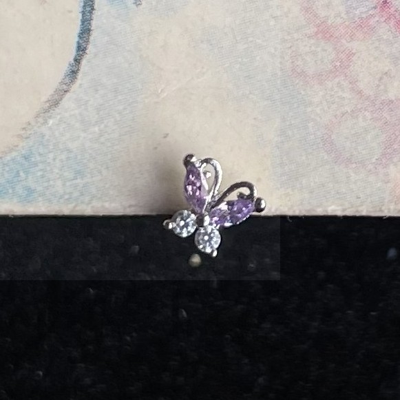 پیرسینگ گوش پروانه کد 2